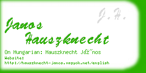 janos hauszknecht business card